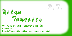 milan tomasits business card